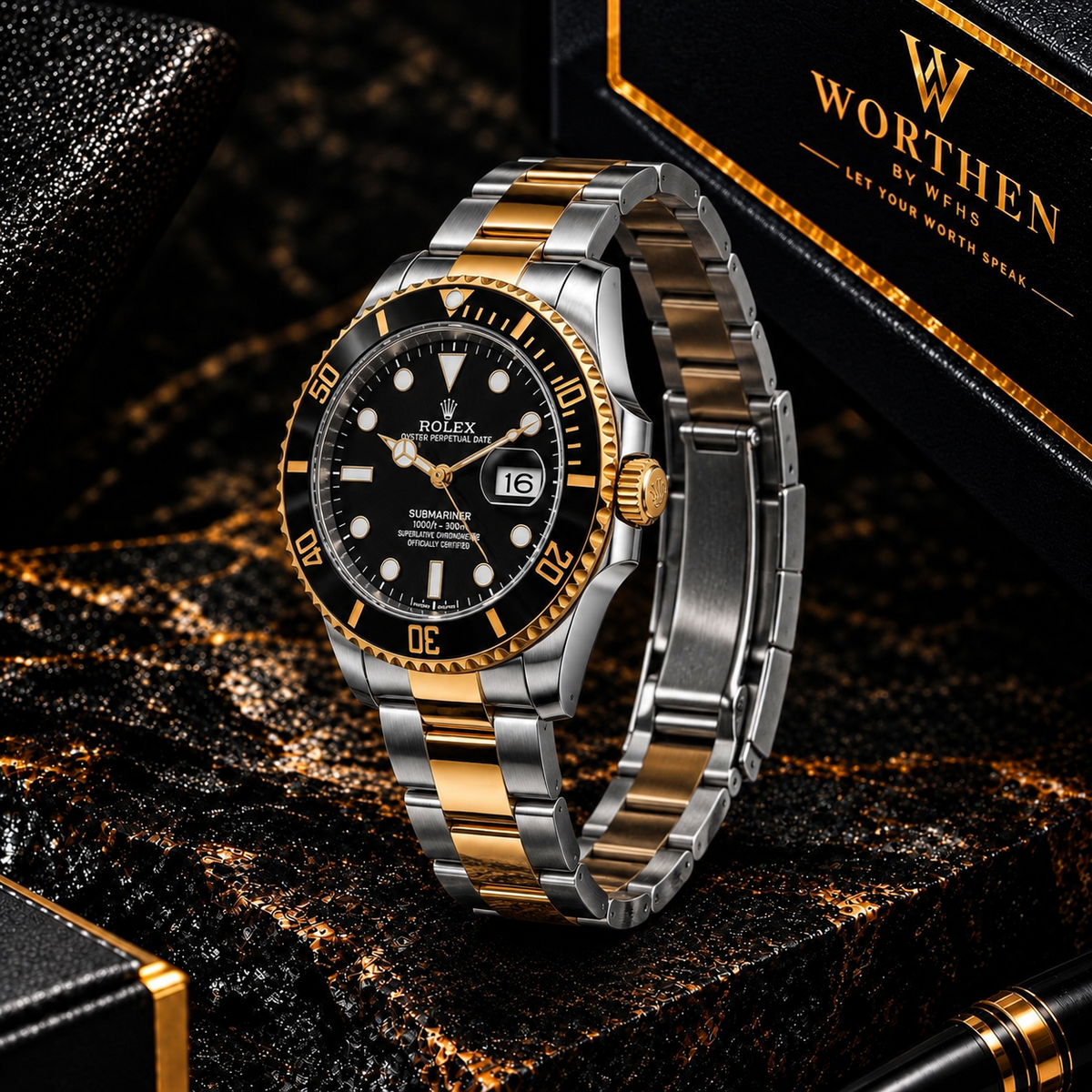 Rolex Submariner — Black & Gold Two-Tone